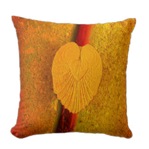 Seashell Hart Engel Vleugels - Golden Sunrise Kussen