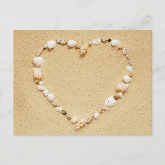 Seashell Heart Briefkaart (Voorkant)