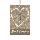 Seashell Heart Peace Sign BOX Beach NC Luchtverfrisser (Achterkant)