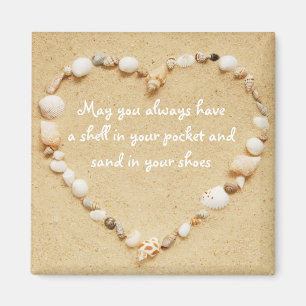 Seashell Heart Quote Magnet Magneet