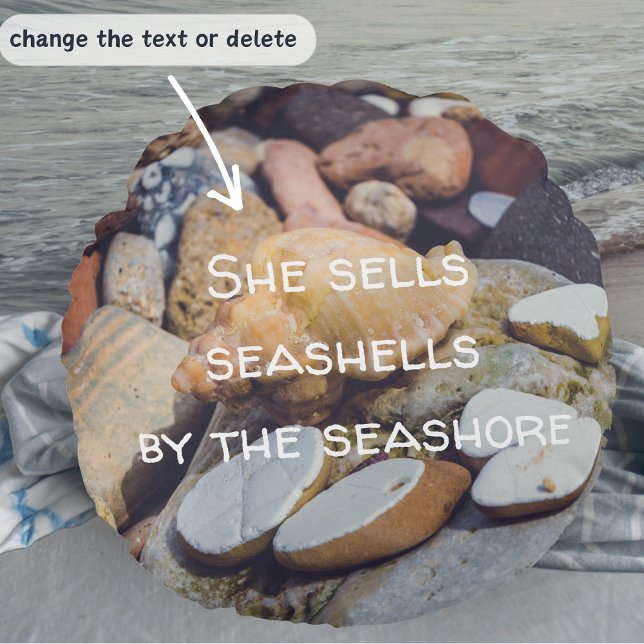 Seashell in de Seashore Rond Kussen (Creator heeft geüpload)