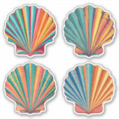 Seashell Kaleidoscoop Sticker (Voorkant)