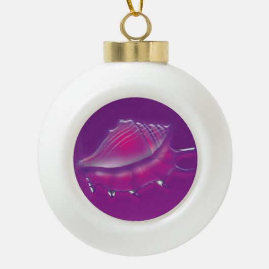 Seashell Keramische Bal Ornament (Voorkant)
