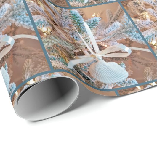 Seashell-kerstversiering Cadeaupapier (Rol Hoek)