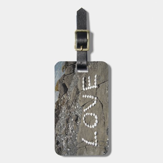 Seashell Liefde op het strand Bagagelabel (Voorkant verticaal)