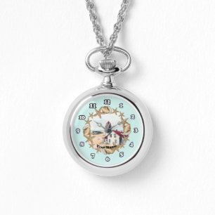 Seashell Lighthouse Horloge