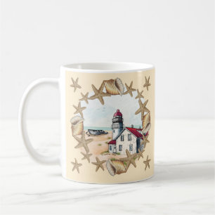 Seashell Lighthouse Koffiemok
