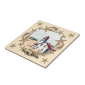 Seashell Lighthouse Tegeltje (Zijkant)