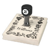 Seashell Lijst Custom Ex Libris Boekplaat Rubberstempel (Stempel)