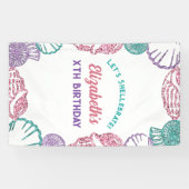 Seashell Meisjes verjaardag Spandoek (Horizontaal)