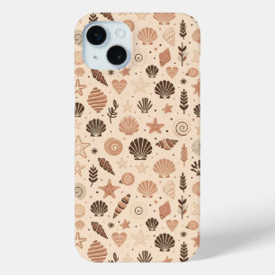 Seashell naadloos patroon iPhone 15 mini hoesje