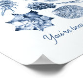 Seashell Nursery Print gepersonaliseerde offerte (Hoek)