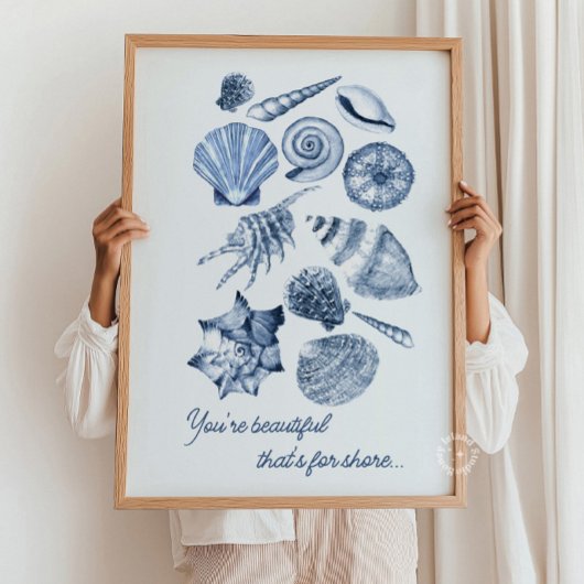 Seashell Nursery Print gepersonaliseerde offerte