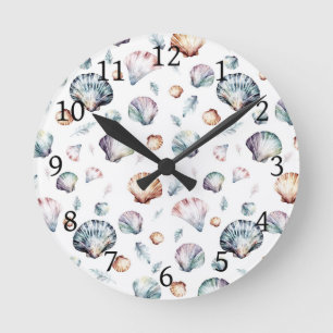 Seashell Ocean Beach Zee Shell Design 358 Ronde Klok