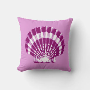 Seashell - paars en viool kussen
