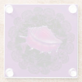 Seashell Paars Glazen Onderzetter (Achterkant)