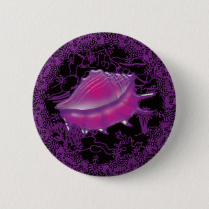 Seashell Paars Ronde Button 5,7 Cm