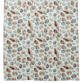 Seashell-patroon Douchegordijn (Voorkant)