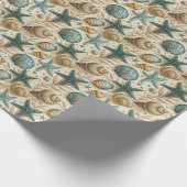 Seashell Patroon Wrapping Papierrol Cadeaupapier (Hoek)