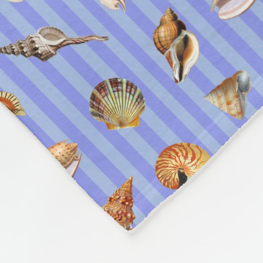 Seashell Pattern Fleece Deken (Hoek)