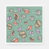 Seashell Pattern op Paper Napkins Servet (Voorkant)
