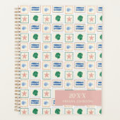 Seashell Pattern Personalized Modern Boho  Planner (Voorkant)