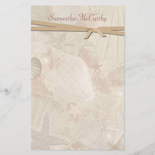 Seashell Personal Stationery Briefpapier (Voorkant)