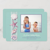 Seashell Photo Invitation (Devant / Derrière)