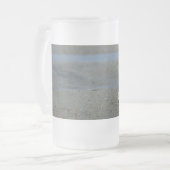 Seashell Pile Frosted Glass Beer Mok (Voorkant links)