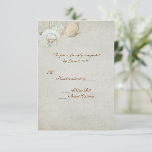 Seashell RSVP (Staand voorkant)