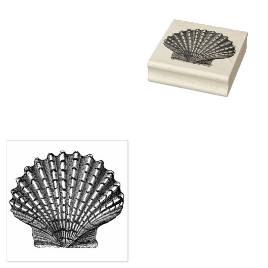  Seashell Rubberstempel (Gestempeld)