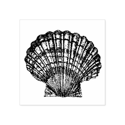 Seashell Rubberstempel (Afrduk)