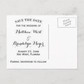 Seashell Save the Date Wedding Post Kaart (Achterkant)