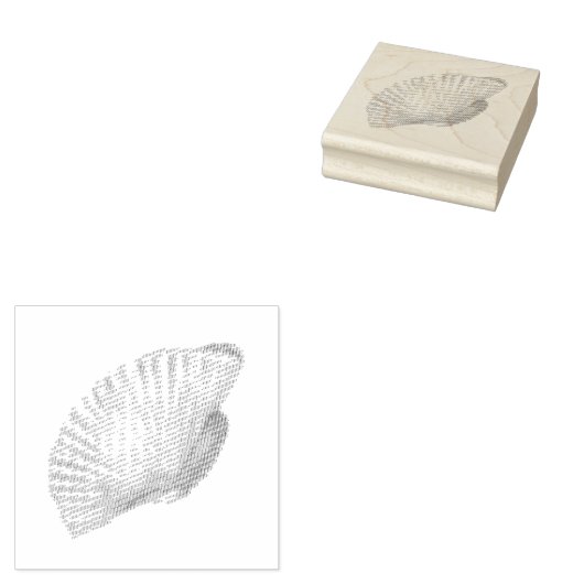 Seashell ,Scallop Shell ,Shell Rubber Stamp Rubberstempel (Gestempeld)