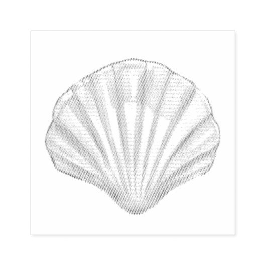 Seashell ,Scallop Shell ,Shell Rubber Stamp Rubberstempel (Afrduk)