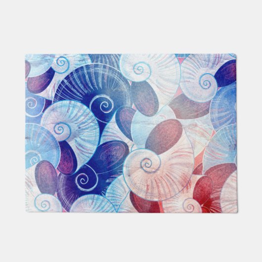 Seashell Scene Pattern Deurmat (Voorkant)