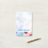 Seashell Scene Pattern | Jouw namen toevoegen Post-it® Notes (Op bureau)