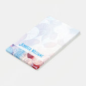 Seashell Scene Pattern | Jouw namen toevoegen Post-it® Notes (Schuin)