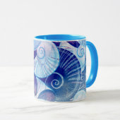 Seashell Scene Pattern Mok (Voorkant rechts)