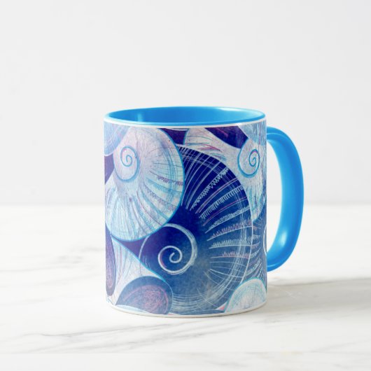 Seashell Scene Pattern Mok (Voorkant rechts)