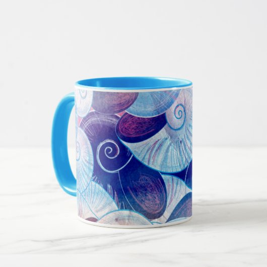 Seashell Scene Pattern Mok (Voorkant links)