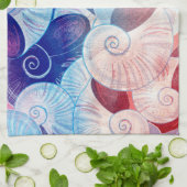 Seashell Scene Pattern Theedoek (Gevouwen)