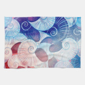 Seashell Scene Pattern Theedoek (Horizontaal)