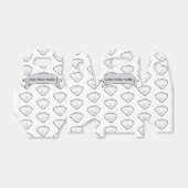 Seashell Schetstekening Patroon Aangepaste naam Bedankdoosjes (Uitgevouwen)