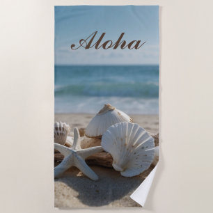 "Seashell Serenade: Handdoek aan het strand