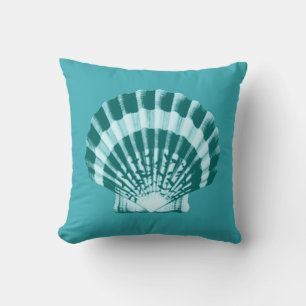 Seashell - Shades of blauwgroen blauw Kussen