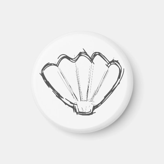 Seashell Sketch Magneet (Voorkant)