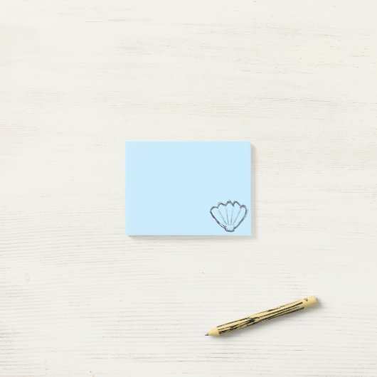 Seashell Sketch Post-it® Notes (Op bureau)