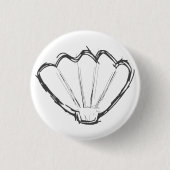 Seashell Sketch Ronde Button 3,2 Cm (Voorkant)