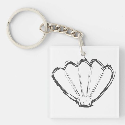 Seashell Sketch Sleutelhanger (voorkant)